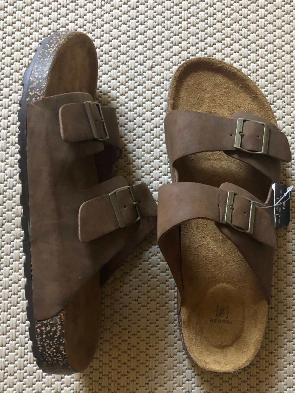 Sandals mens new size 12M George adjustable man made materials comfort footbed